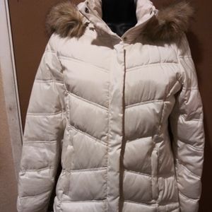 New York Company Puffer Cream White Jacket Small
